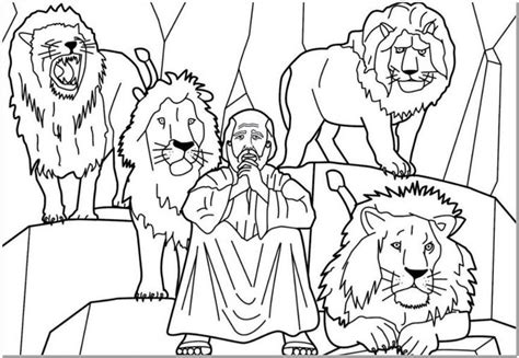 Daniel And The Lions Den Coloring Page Daniel And The Lions Coloring
