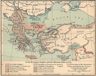 Wereldkaart Kaart Ottomaanse Rijk Turkije
