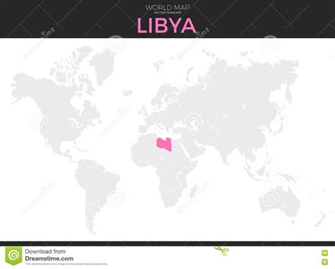 State Of Libya Location Map Stock Vector Illustration Of Earth