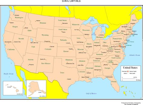 Labeled Map Of Usa
