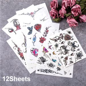 Amazon Com OIIKI Sheets Temporary Tattoos For Women Fake Tattoos Stickers Butterfly