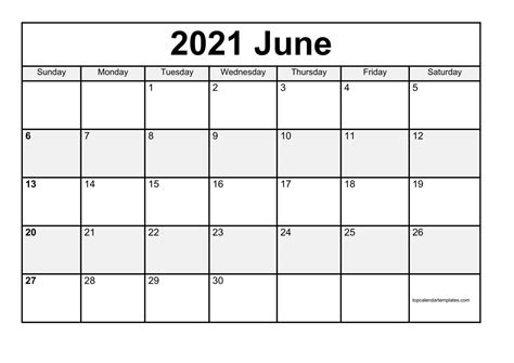 Editable June 2021 Calendar Free Printable Calendar Monthly