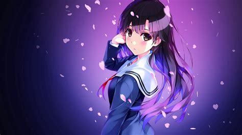 Download Wallpaper 1920x1080 Anime Schoolgirl Uniform Girl Full Hd Hdtv Fhd 1080p Hd