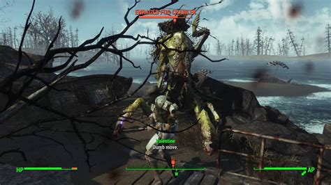 Fallout 4 Fighting Enraged Fog Crawler Youtube