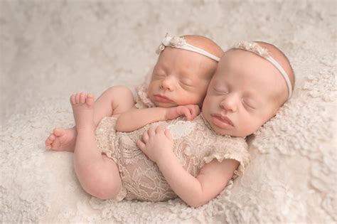 Fraternal Twin Girls Northern Virginia Newborn Photographer
