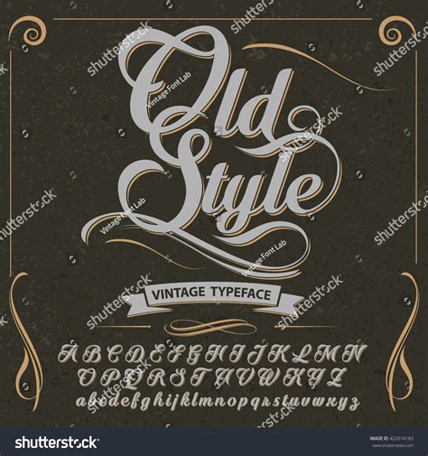 Font Typeface Script Old Style Vintage Script Font Vector
