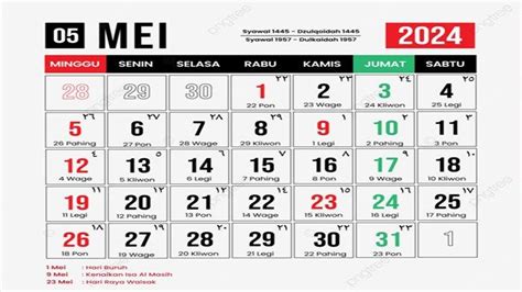 Kalender 2024 Cek Weton Bulan Mei Untuk Menentukan Hari Baik Di Momen