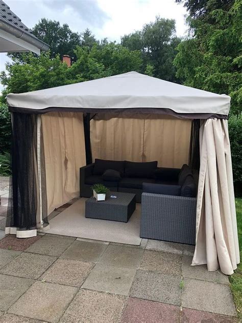 Maybe you would like to learn more about one of these? Unser Gartenpavillon 3x3m mit Seitenwand und ...