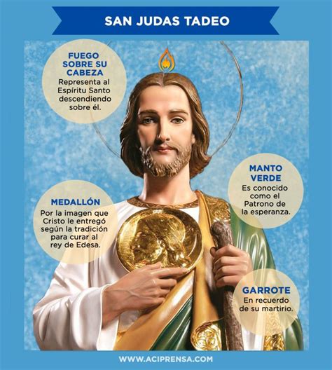 Qué significan los símbolos que porta San Judas Tadeo