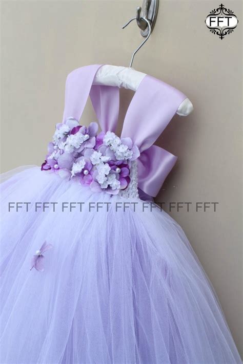 Lavender Flower Girl Dress Light Purple Tutu Dress With Cap Sleeves