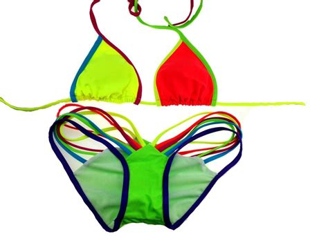 2015 New Style Bikini Swimwear Women Colorful String Sexy Bathing Suits