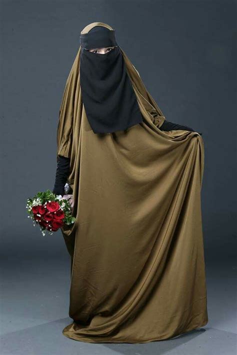 Olive Jilbab With Niqab And Gloves Niqab Asian Model Girl Hijab