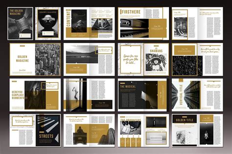 The Golden Magazine Indesign Template By Luuqas Design