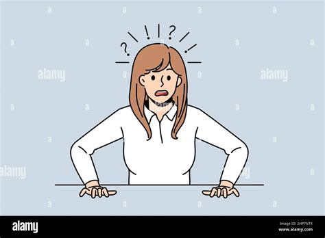 Cartoon Shocked Woman Stock Vector Images Alamy