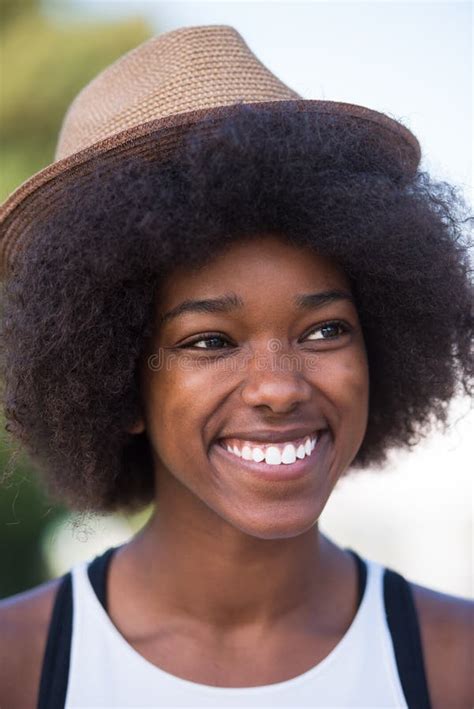 Close Up Portrait Of A Beautiful Young African American Woman Sm Stock