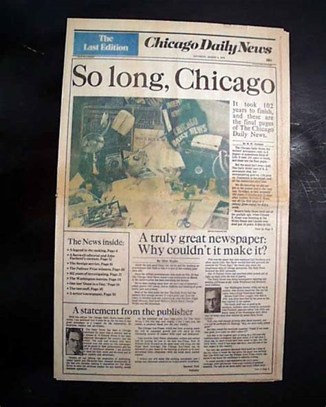 The Final Edition Of The Chicago Daily News