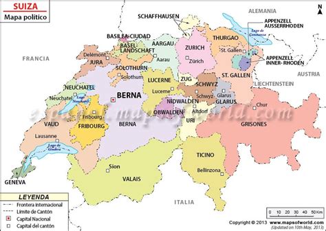 Suiza Mapa Mapa De Suiza