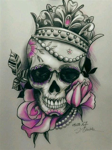 Pin By Kimberly Celaya On Tattoo Skull Rose Tattoos Sugar Skull