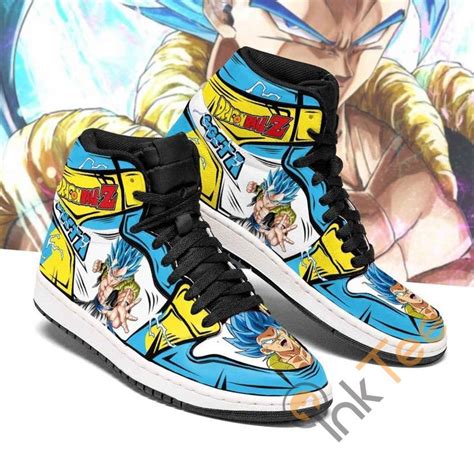 Gogeta Dragon Ball Z Anime Sneakers Air Jordan Shoes Inktee Store