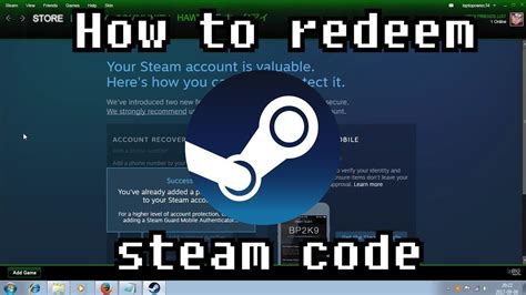 How To Redeem Steam Code Youtube
