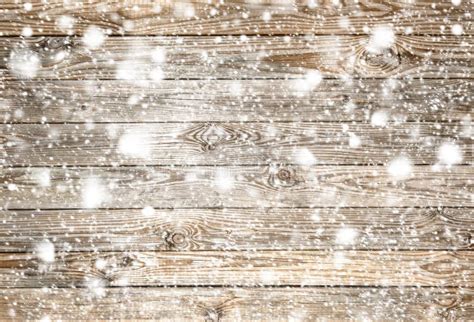 Wooden Background Wood Texture Snow Winter Holidays Stock Image Image