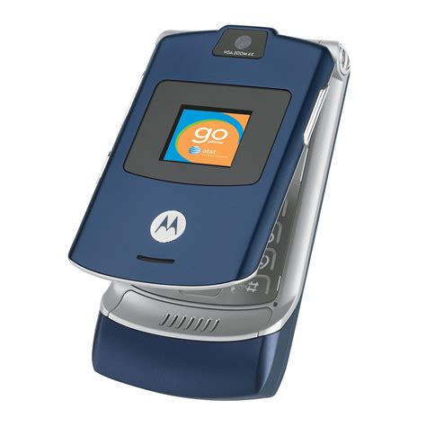 Motorola Razr V3 Prepaid Gophone Atandt Blue