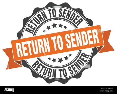 Return To Sender Stamp Sign Seal Stock Vector Image And Art Alamy