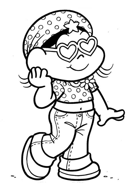 Desenho De Magali Com óculos De Coração Para Colorir Tudodesenhos