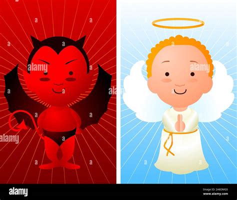 Angel And Devil Cartoon
