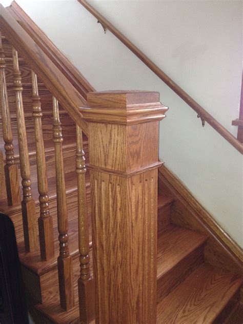 Traditional Red Oak Knee Wall Stair Case With Lj6210 Traditional