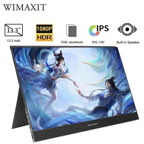 Wimaxit M1331c Portable Usb C Monitor Ultra Dual Hdmi Input Work Gaming