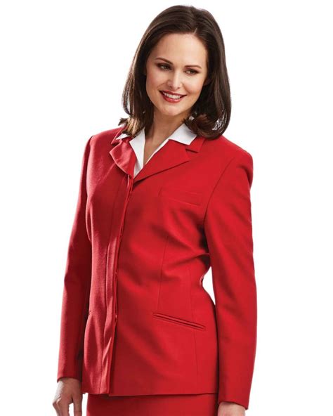 Womens Cherry Red Tailored Jacket Sugdens Corporate Clothing