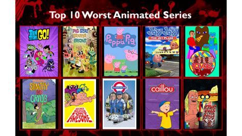 My Top 10 Worst Animated Series By Sbctn On Deviantart