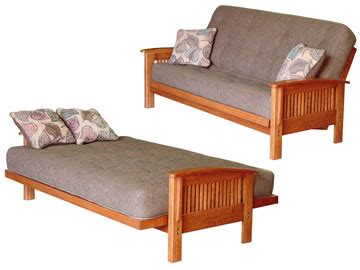 They could be easily rolled up during the day when they were not needed. futon bed