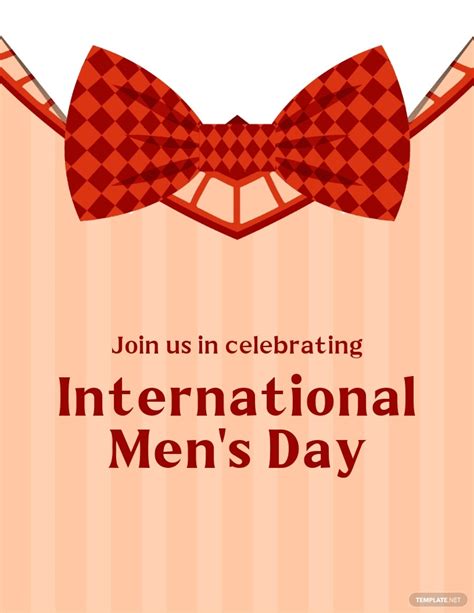 International Mens Day Celebration Flyer Template In Word Publisher