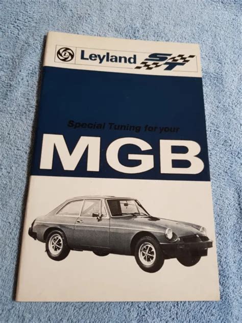 ORIGINAL BRITISH LEYLAND Special Tuning MGB Manual Catalogue Brochure VGC PicClick UK