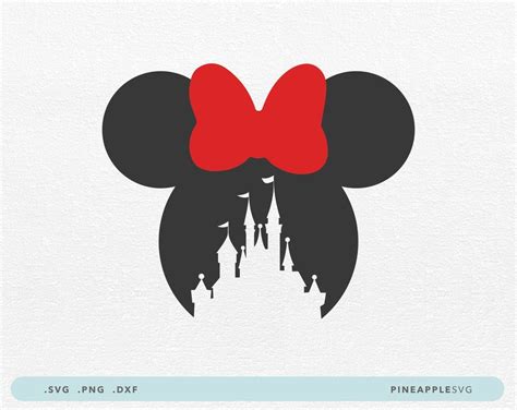 Explore The Magical World Of Minnie Head With Castle Svg
