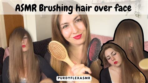 Asmr Brushing Hair Over Face No Whispering Youtube
