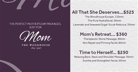 Mother’s Day Spa Packages At Woodhouse Day Spa — The Shops At Legacy
