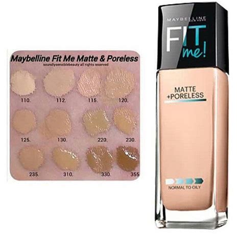 Maybelline Fit Me Matte Poreless Swatches Foundation Swatches