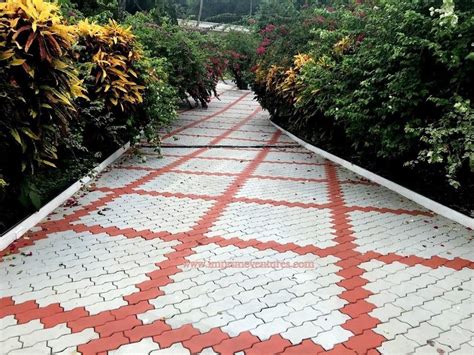 Redyellowgray Concrete Zig Zag Paver Blocks At Rs 40sq Ft In