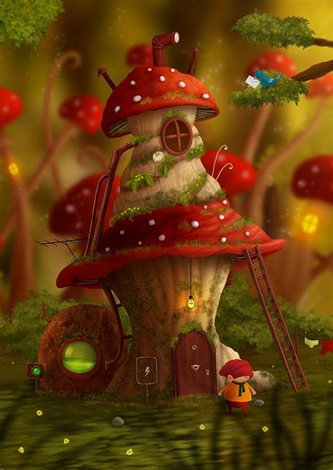 Sherri55 Decorah North Fairy Mushrooms House In 2020 Fantasy Art