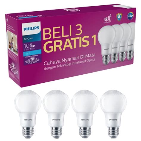 Lampu philips ess smartbright led downlight dn024b 15 watt warmwhite. Jual Lampu LED Bulb Bohlam PHILIPS Paket 10 watt Mycare ...