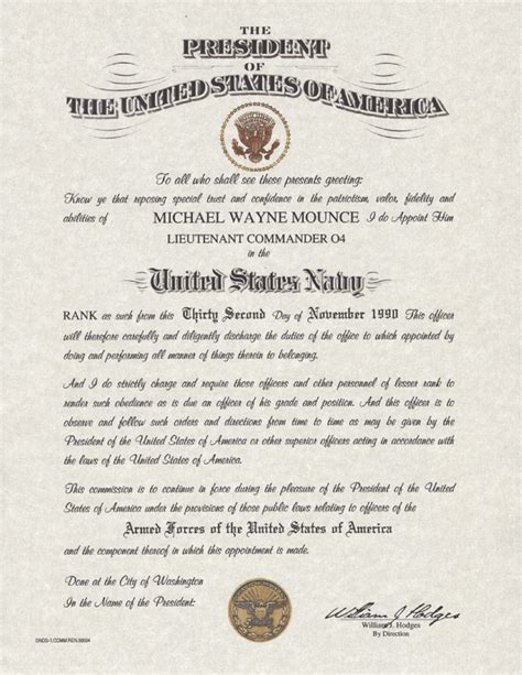 Navy Officers Promorion Certificate