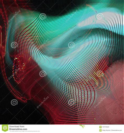 Abstract Background With Glitch Texture Stock Illustration