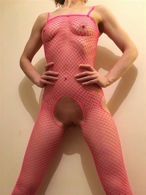 My Petite Body And Tiny Tits In My Pink Bodystocking F