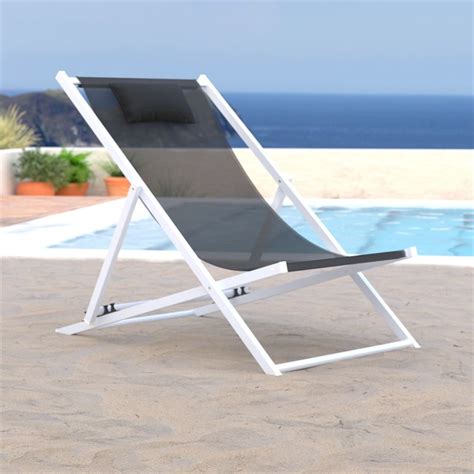 4 position steel backpack chair by jgr copa. leisuremod sunset outdoor folding lounge beach chair with headrest in black - slc22bl