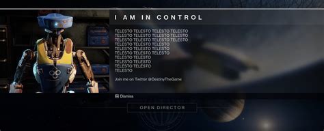 DestinyTracker On Twitter BREAKING New In Game Message From Telesto I Am In Control Https