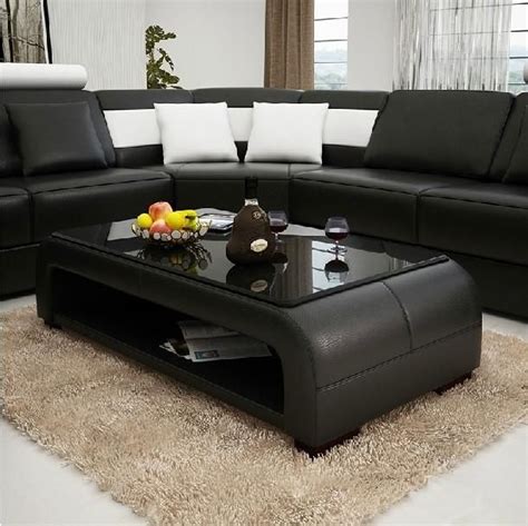 Divani Casa 6140 Modern Black And White Bonded Leather Sectional Sofa