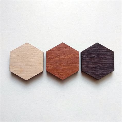 10 Wood Hexagon Shape Wood Bases Crafts Wood Crafts Handmade Etsy